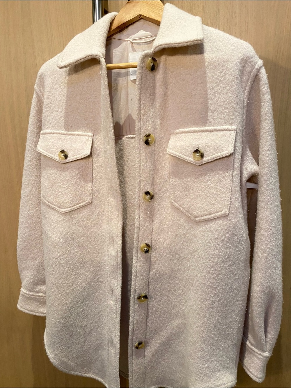 Aritzia Wilfred Relaxed merino wool shacket